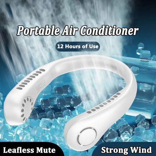 Portable Hanging Neck Fan – USB Rechargeable