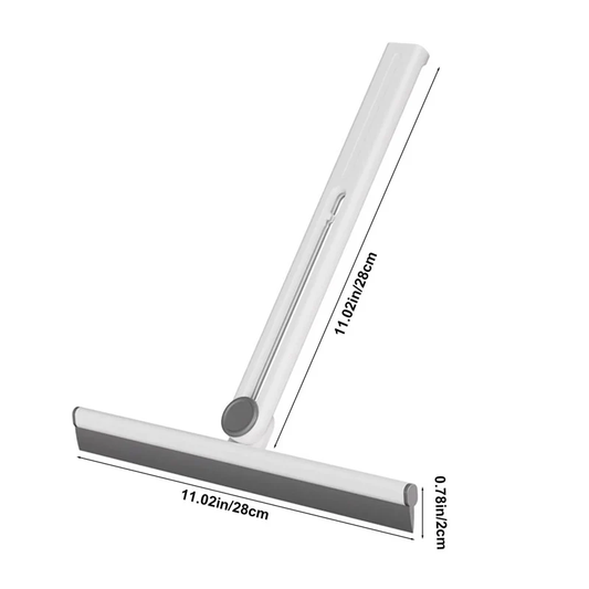 360° Rotating Foldable Silicone Squeegee – Multi-Surface Window, Mirror & Glass Cleaning Tool