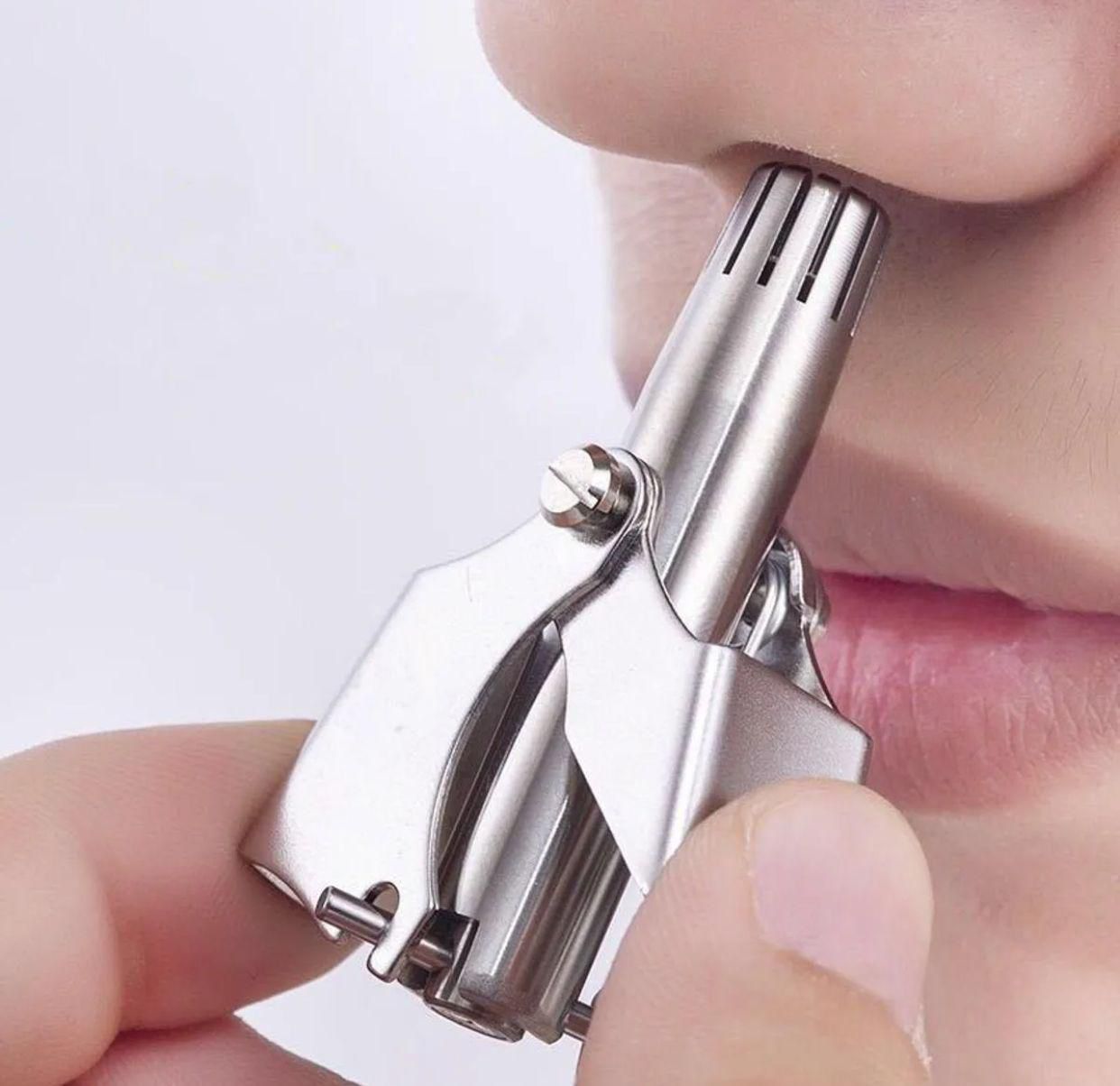 Mini Portable Stainless Steel Nose Hair Trimmer – Manual Precision Grooming Tool for Safe & Easy Trimming