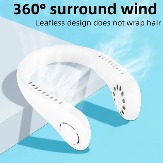 Portable Hanging Neck Fan – USB Rechargeable