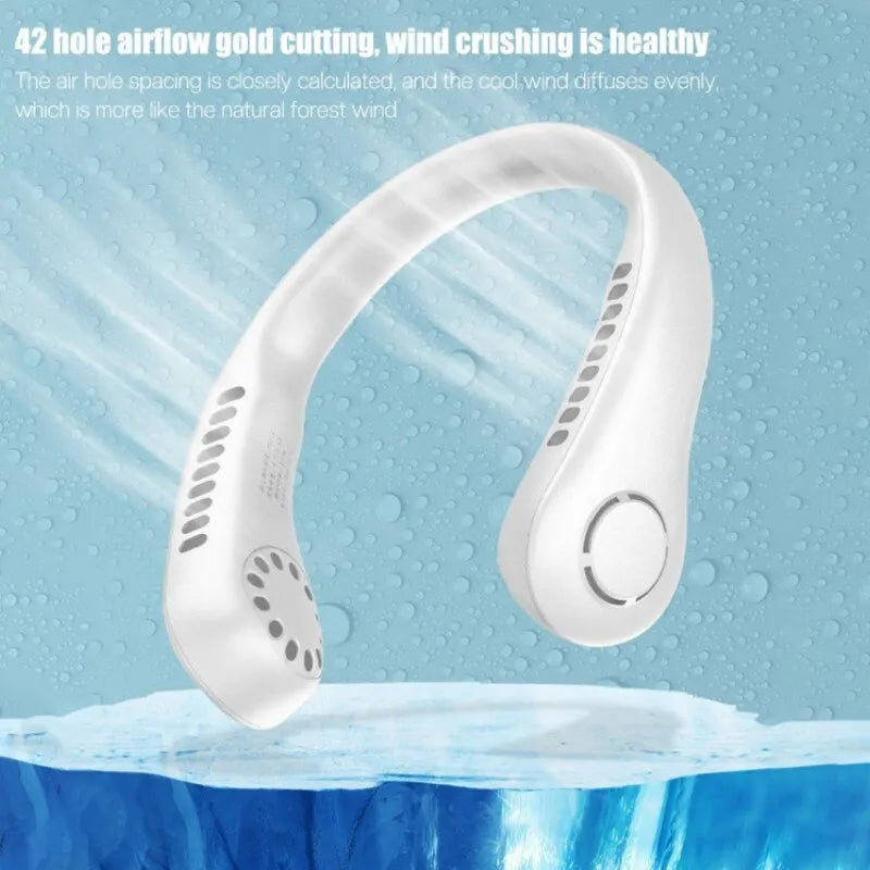 Portable Hanging Neck Fan – USB Rechargeable