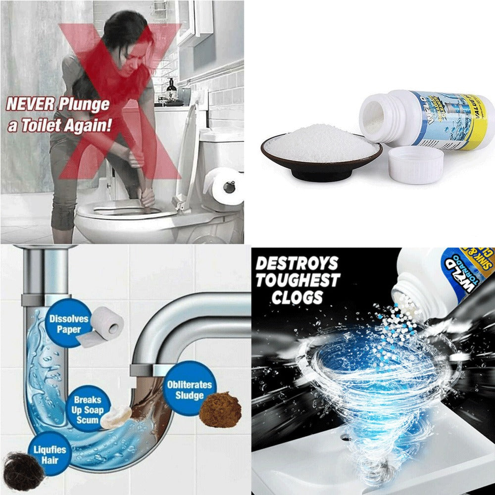 Powerful Drain Cleaner Powder 100g – Fast Foaming Toilet, Sink & Pipe Clog Remover | Deep Cleaning & Odor Elimination Formula