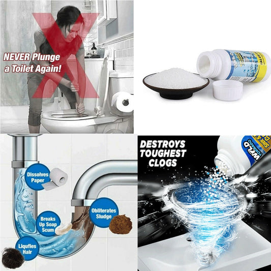 Powerful Drain Cleaner Powder 100g – Fast Foaming Toilet, Sink & Pipe Clog Remover | Deep Cleaning & Odor Elimination Formula