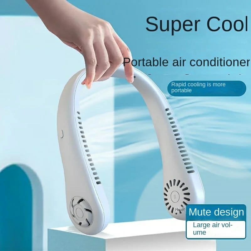 Portable Hanging Neck Fan – USB Rechargeable
