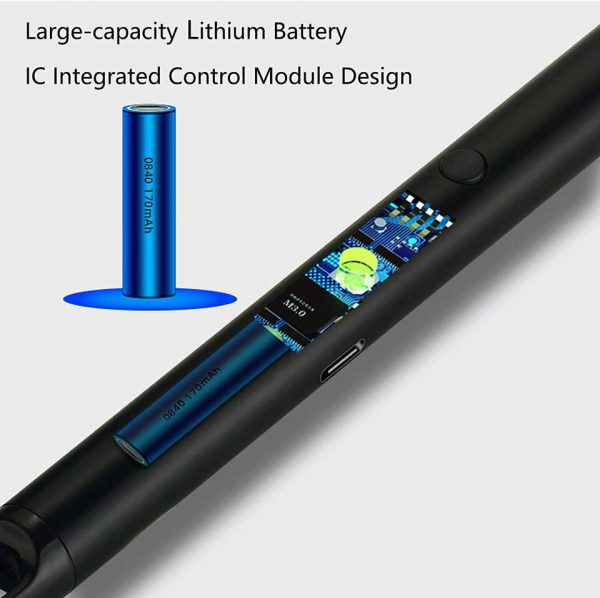 USB Rechargeable Arc Lighter – Flameless Windproof Plasma Lighter with LED Battery Display & 360° Rotating Neck (Random Color)