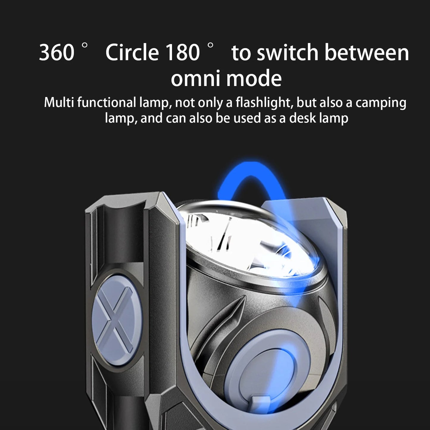 360° Rotating Rechargeable LED Flashlight