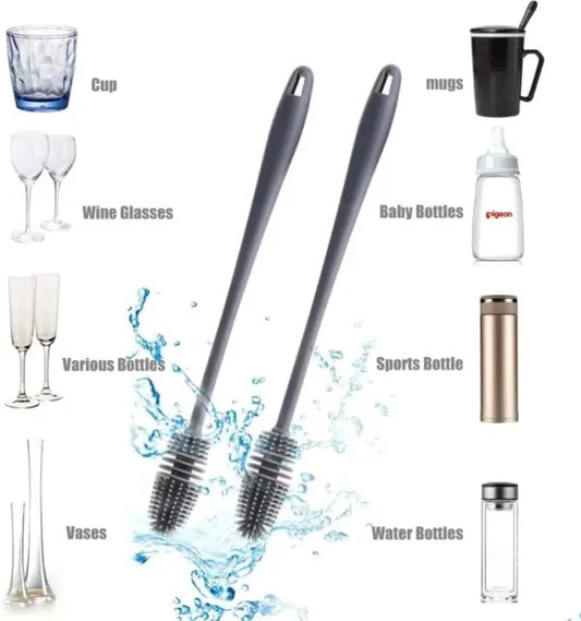 Silicone Bottle Cleaning Brush with Long Handle