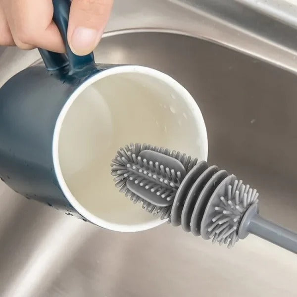 Silicone Bottle Cleaning Brush with Long Handle