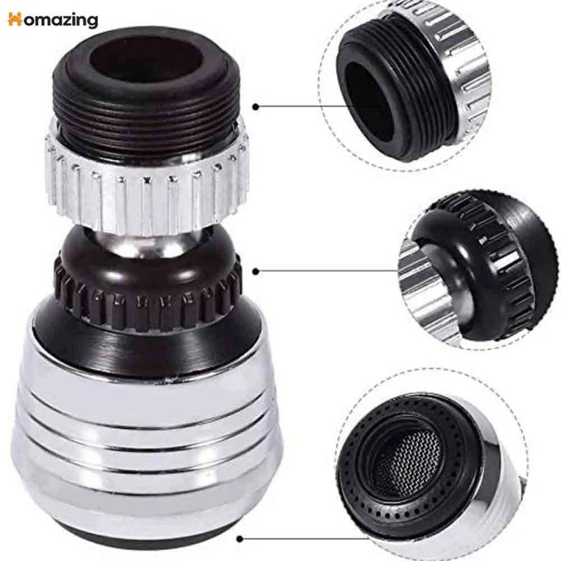 Multifunctional 360° water Faucet Kitchen Sink Faucet Sprayer Water Saving Aerator 360 Degrees Rotatable