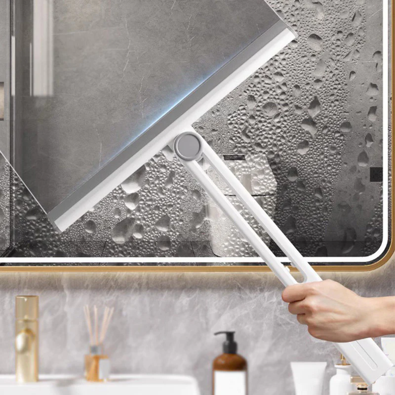 360° Rotating Foldable Silicone Squeegee – Multi-Surface Window, Mirror & Glass Cleaning Tool