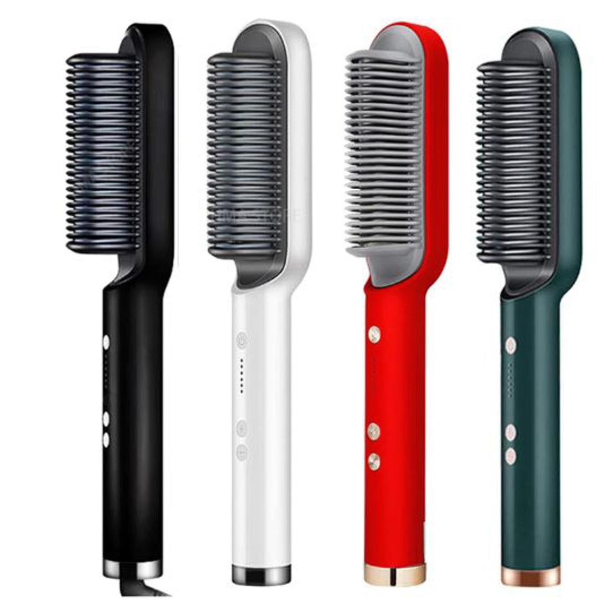 HQT-909B 2-in-1 Hair Straightener & Curler Brush