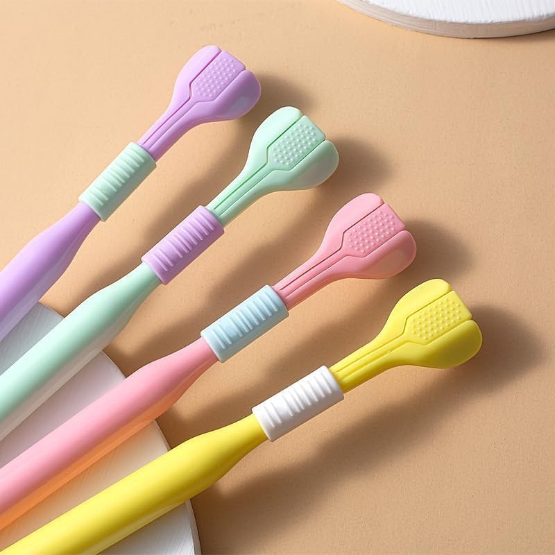 Three-Sided Ultra Soft Bristle Toothbrush – 360° Deep Cleaning Oral Care Brush for Adults & Kids (Pack of 2)