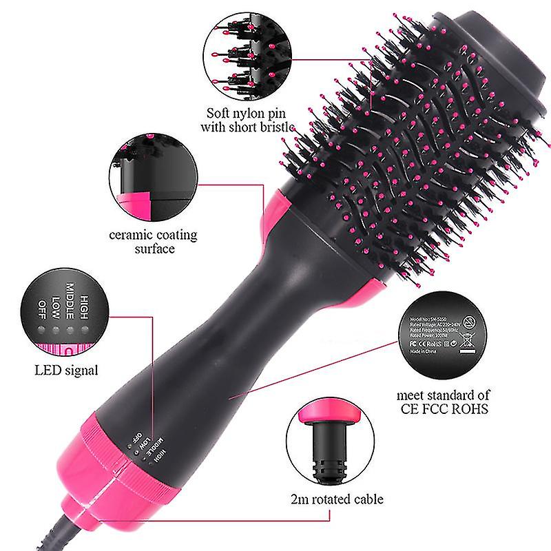 3-in-1 Hot Air Brush – Hair Dryer, Straightener & Curler