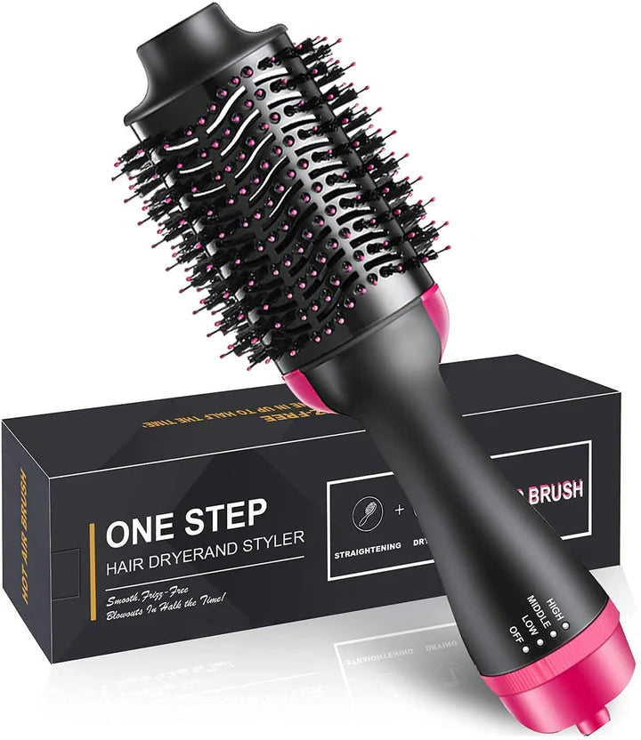 3-in-1 Hot Air Brush – Hair Dryer, Straightener & Curler