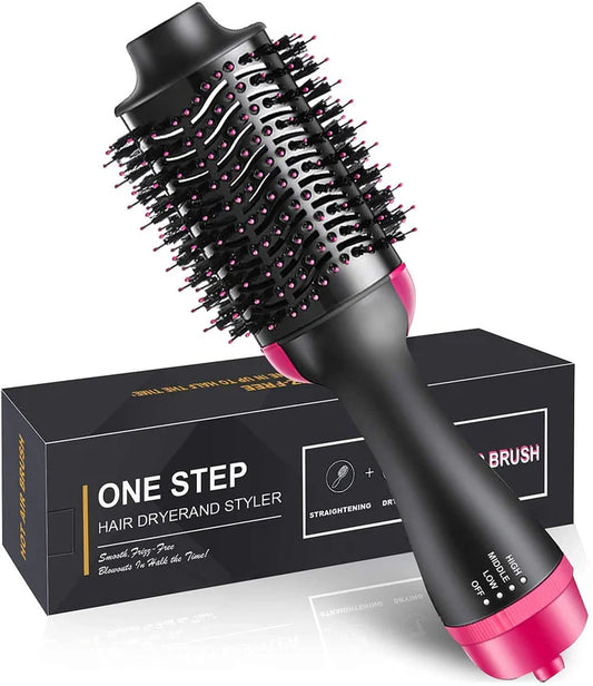 3-in-1 Hot Air Brush – Hair Dryer, Straightener & Curler