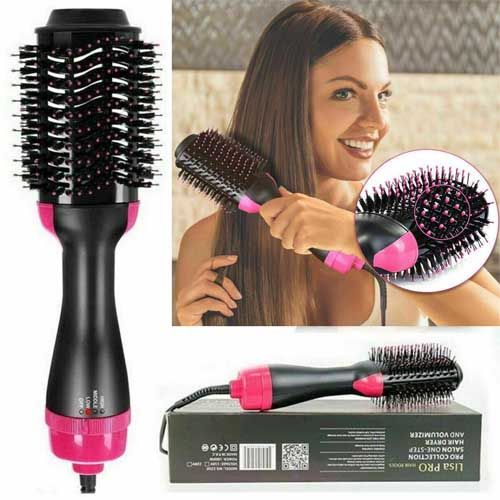 3-in-1 Hot Air Brush – Hair Dryer, Straightener & Curler