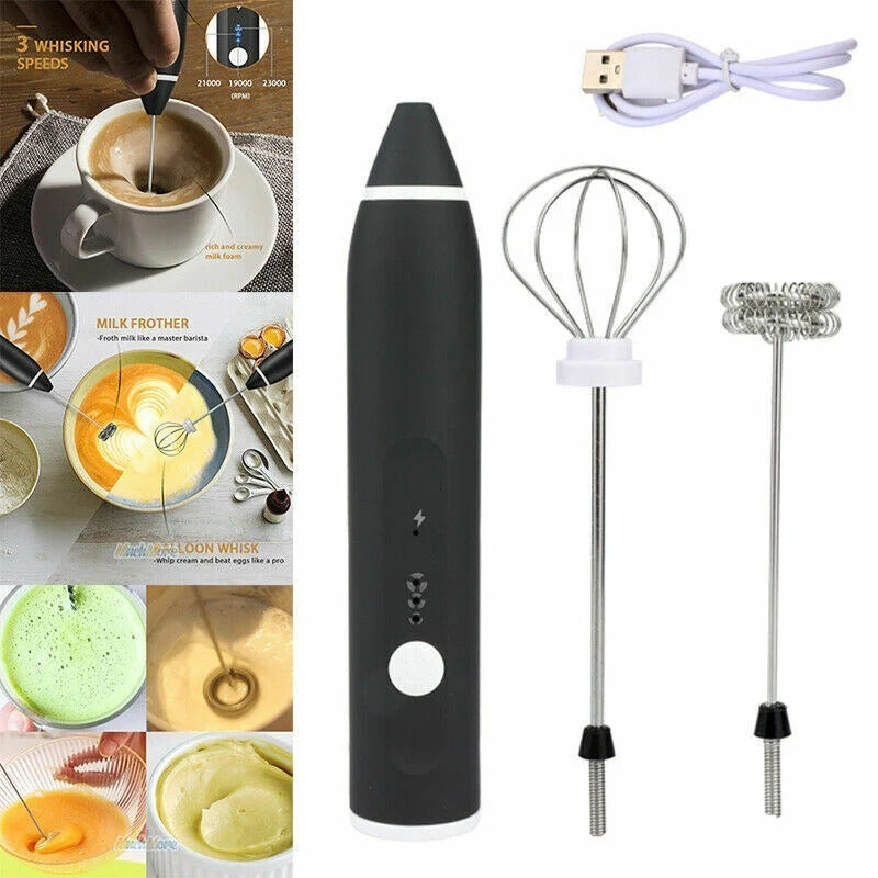 2-in-1 Rechargeable Milk Frother & Coffee Beater