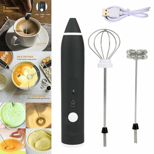 2-in-1 Rechargeable Milk Frother & Coffee Beater