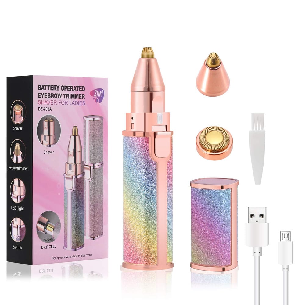 Flawless 2-in-1 Eyebrow Trimmer – USB Rechargeable