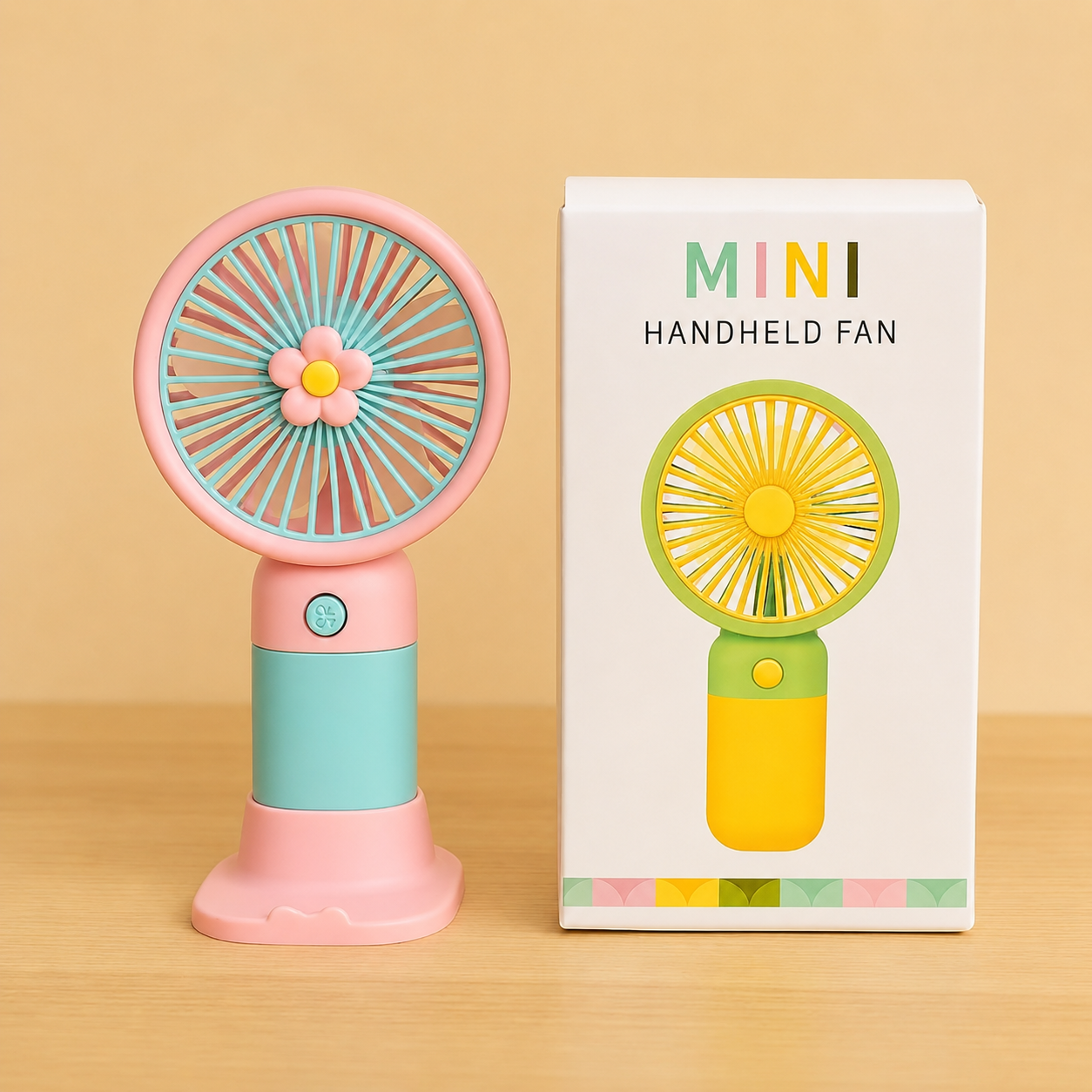 Portable Mini Rechargeable Fan with Desktop Stand